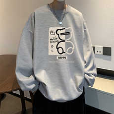华夫格卫衣圆领卫衣男大码长袖t恤男外套HW76352-P30，男装卫衣，电商A040