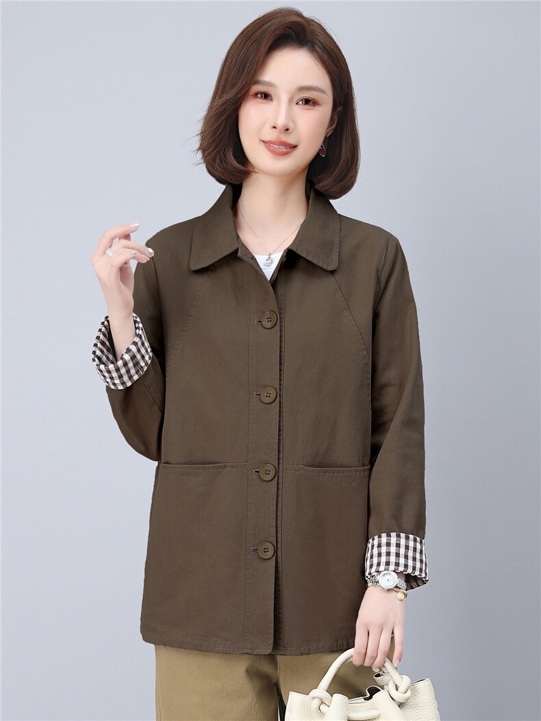 2026春秋季时尚简约显瘦休闲百搭潮流短撞色外套,女装短外套,独衣靓