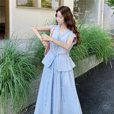 【新款现货】设计感木耳边套装2C213-2502-P155-K228，女装套装/套裙，2C213