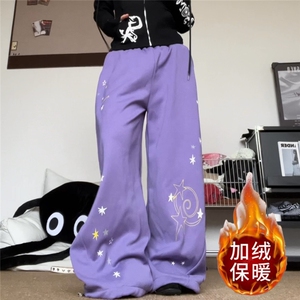 1506-1/KAK1331/P57潮松紧腰男刺绣宽松阔腿裤潮牌痞帅休闲裤图片