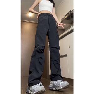 抖音品质夏季新款潮流透气冰感宽松休闲裤B315-K009-特p35控68,马丁靴搭配老爹裤是什么风格图片