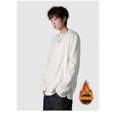 长袖男士t恤冬季半高领保暖衣服青少年加绒打底衫WY0215-P45，男装T恤，星座308B-2