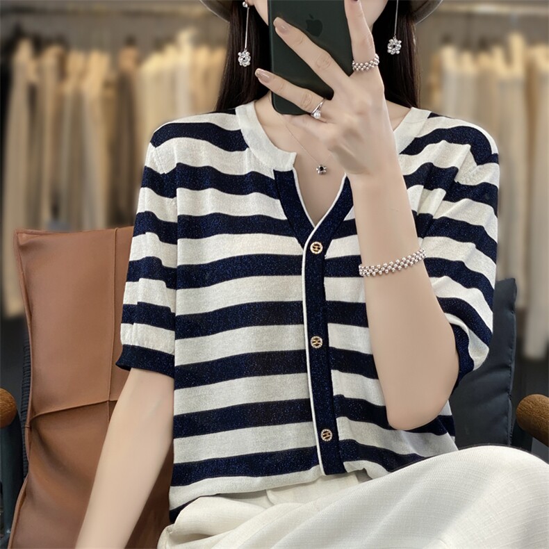 短袖t恤女2025新款夏季薄款宽松显瘦打底上衣小衫,女装T恤,贵皇网供仓