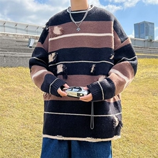 美式圆领毛衣男慵懒风休闲针织衫MY156P35，男装针织衫/毛衣，星座1116-2
