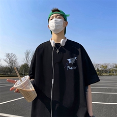 220克重磅美式潮牌宽松短袖t恤T1101-P25直播供应280克高品质P35，男装T恤，电商A486