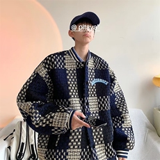 小香风格子外套男ins潮春秋痞帅炸街设计感日系MG49P65，男装夹克，星座1116-2