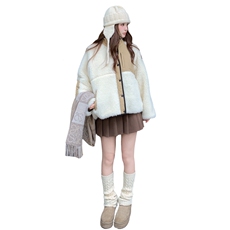 2025冬季新款羊羔毛双面穿加厚外套203-9533-P255-K338，女装羊羔毛/颗粒绒，浪娴服饰