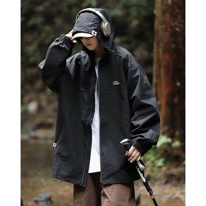 新款日系连帽冲锋衣外套男春秋季山系户外男生工装夹克JF181-p58图片