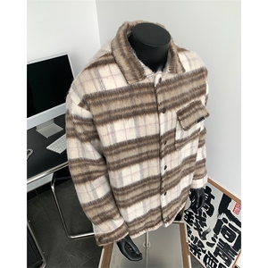 短款呢料呢子夹克 冬季呢子大衣 XZ514-2-F008-常规P100 加棉P125图片