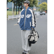 冬款青少年棉衣加绒加厚羊羔绒棒球服外套男女8108-P120控价158，男装棉衣，电商A441-1