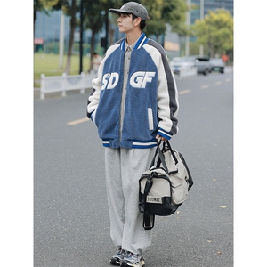冬款青少年棉衣加绒加厚羊羔绒棒球服外套男女8108-P120控价158