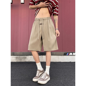 美式高街潮牌休闲宽松系带五分短裤男夏 9032-P38图片