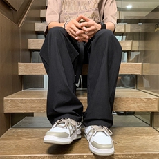 2023夏季薄款休闲显高抗皱百搭速干款运动尼龙冰丝拖地裤7011批32，男装休闲裤，星座718-1