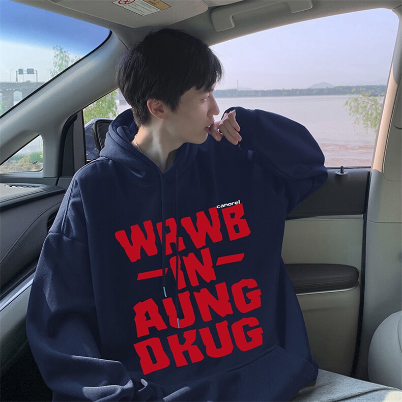 抖音得物供货可提供视频秋冬重磅美式宽松连帽卫衣DL2050,男装卫衣,电商A486