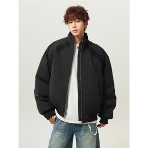 1506/QF980/P79立领棒球服棉衣男冬季新款拼接保暖痞帅图片
