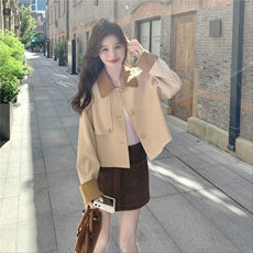 主推~秋季新款百搭短款休闲薄款外套2B237-6063-P155-K238，女装短外套，2B237