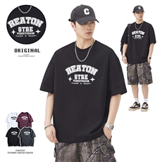 2025新款潮牌时尚字母男宽松男T恤全棉免烫，男装T恤，星座1407