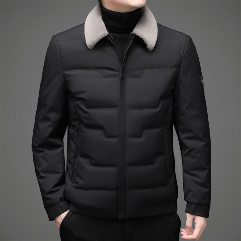 LD615钱塘2020-2秋冬新款中老年男士商务休闲毛领羽绒服外套P240,男装羽绒服,钱塘207-2