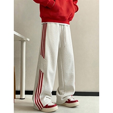美式条纹卫裤春季新款运动裤直筒宽松长裤C62172-TP30不，男装休闲裤，电商A102