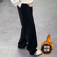 潮流简约抽绳时尚加绒裤子男士新款秋冬季阔腿休闲裤XRA46-P33，男装卫衣，星座208-5