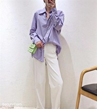 高廓形衬衫，女装衬衫，禾衣