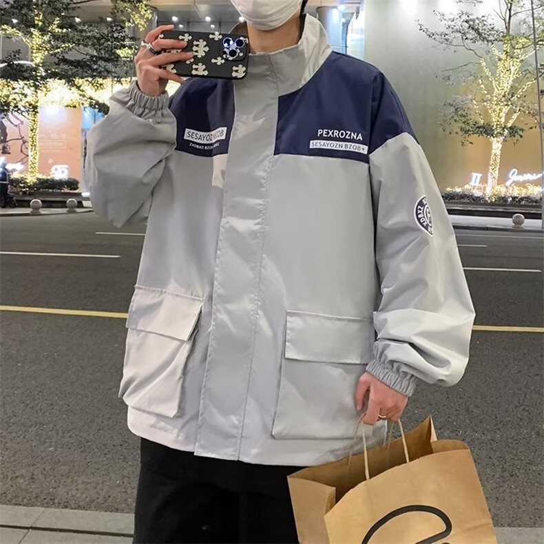 衣潮流23新款拉链标准百搭男慵懒文艺时尚日系潮218-8JKJ19P65,男装夹克,星座218-8