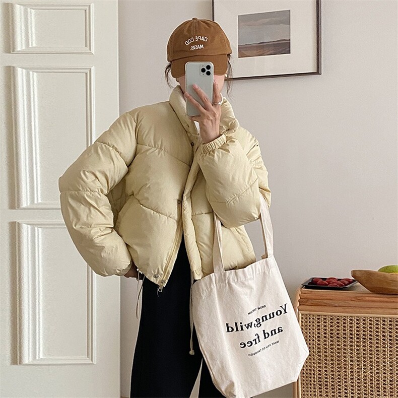 韩东大门原版面包服女 立领小个子短款羽绒棉服秋冬短款图片