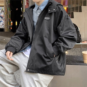 克莱因蓝外套男中性风休闲宽松抽绳装饰大码M-5XL夹克男JK7569P75图片