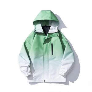 平铺山系防水冲锋衣渐变色夹克男：聚酯纤维JK77088P85控128图片