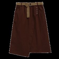 2021秋冬复古风格加厚磨毛纯棉半身裙299款，女装半身裙，秋牧寒烟