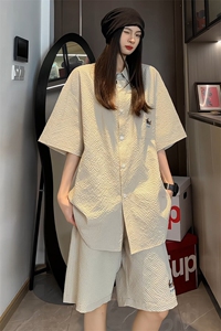 特批P39无差价夏季港风透气泡泡纱刺绣腊肠狗两件套CD5483+DK5863图片
