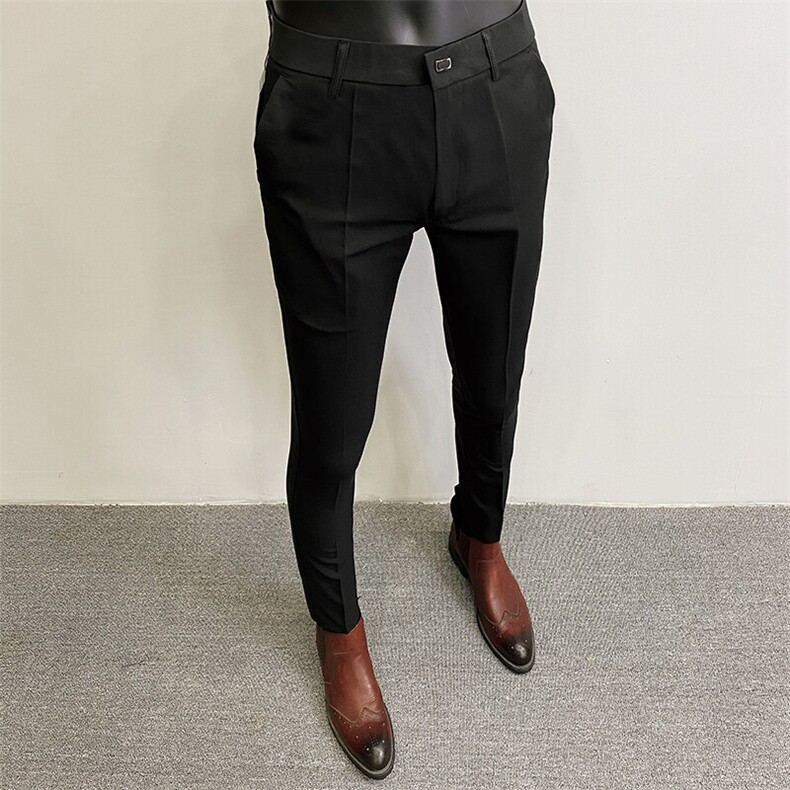 高启盛同款修身小脚西裤弹力九分裤长裤都有——春夏跑量款,男装西裤,电商B368