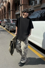 潮牌短袖T恤印花设计感T恤美式复古夏季新款打底短袖T恤半袖P38，男装T恤，电商B319