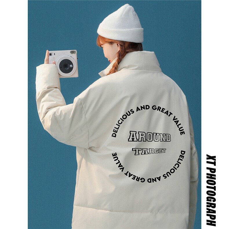 中性风22冬季潮流镂空字母印花立领棉服TPMY58P65控99特批无差价，男装棉衣，A247A