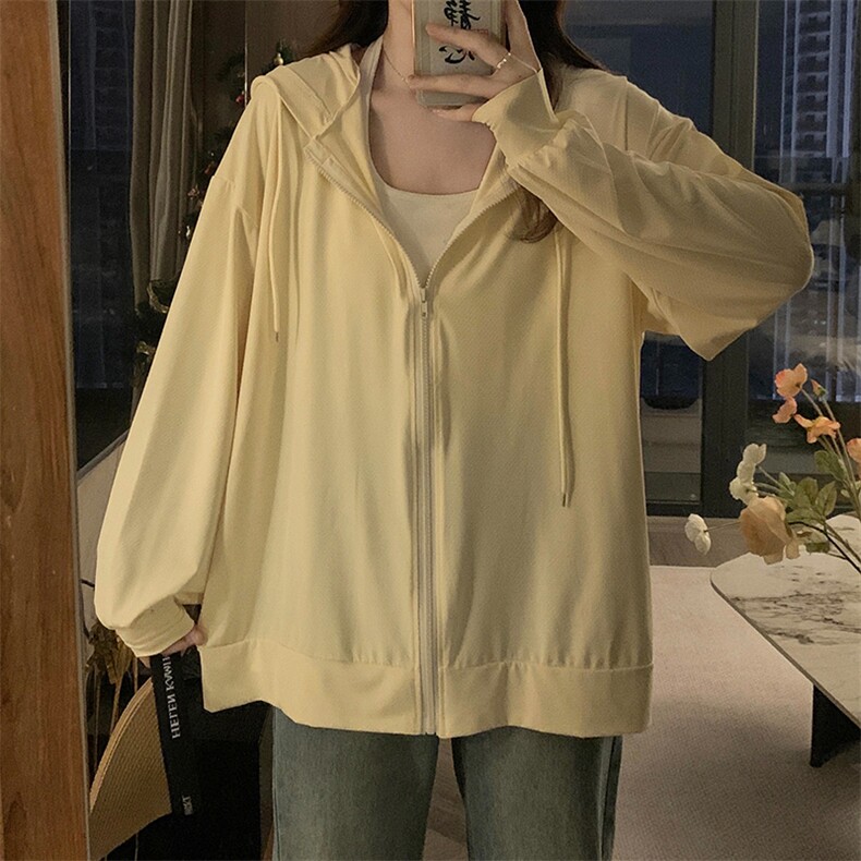 冰丝防晒衣女夏季新款薄空调衫宽松防紫外线防晒服 E735-55图片