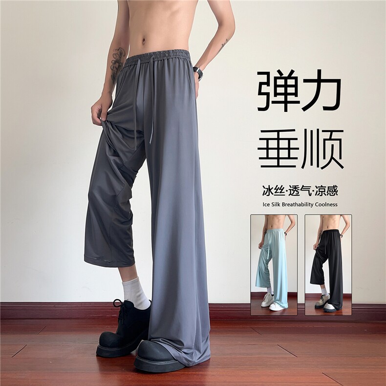 夏季新款冰丝凉感弹力舒适透气宽松休闲裤B315-K25787-特p30控58,男装休闲裤,电商B315
