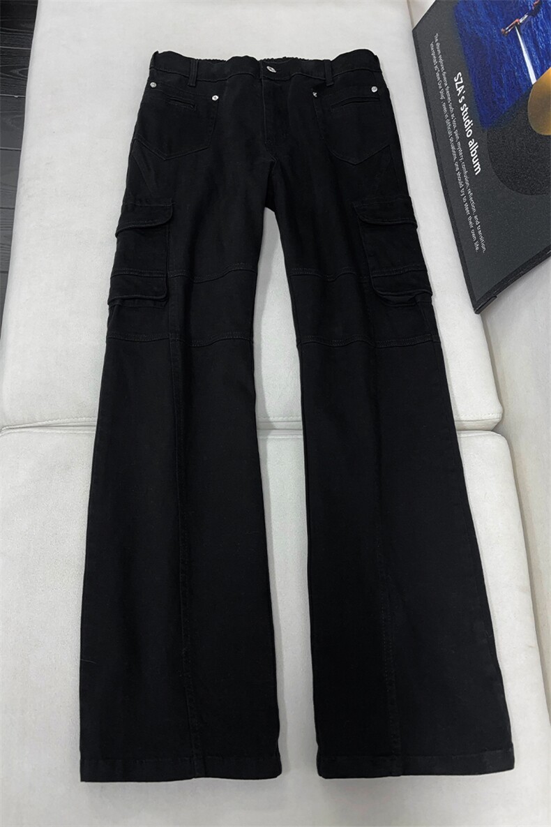 B221美式ins高街暗黑修身微喇迷彩弹力牛仔裤LK25462-特P45控78,男装牛仔裤,电商B221