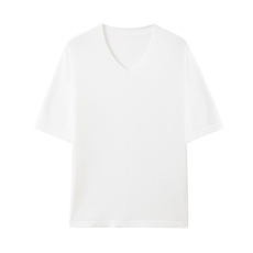 杨子纱V领短袖，女装T恤，杭跃羊绒