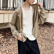 法式复古碎花针织衫男女秋冬韩版宽松毛衣开衫上衣外套ins潮，男装针织衫/毛衣，星座506A