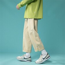 现货1405-1-K003-P35彩扣男女中性休闲裤九分裤，男装休闲裤，星座715-1