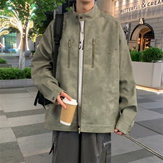 夜景机动皮衣美式潮牌骑行服皮夹克外套光板二开A406JK193特P85，男装夹克，星座309（原A406）