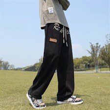 鹿皮绒发泡裤字母休闲裤D5253P36，男装休闲裤，星座1116-2