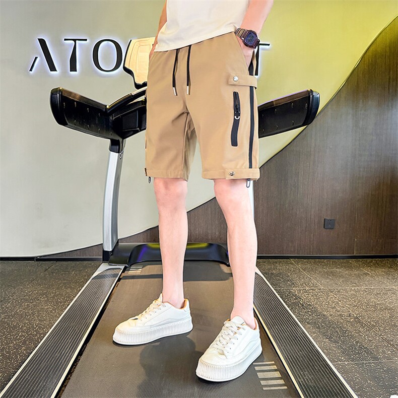 2025上新男士短裤美式潮牌高级设计感拉链装饰五分裤P25-P38控58,男装牛仔裤,星座301B-1