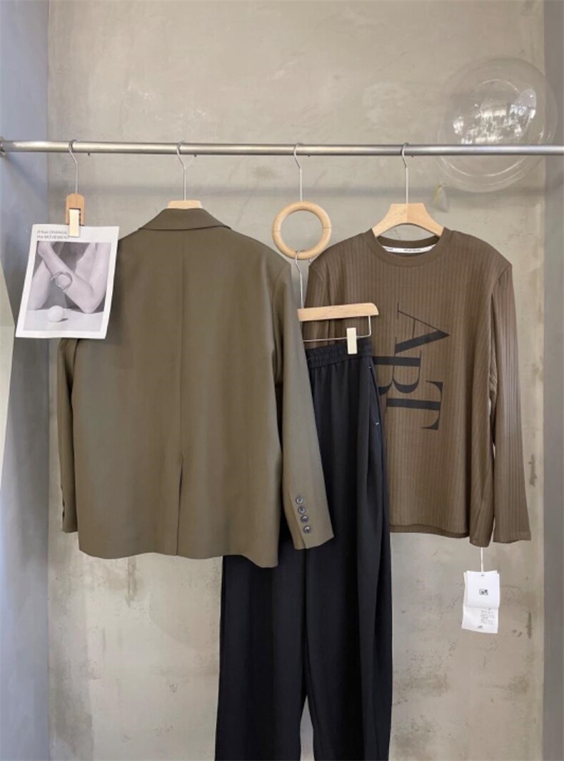 秋季假两件西装，女装西装，FU