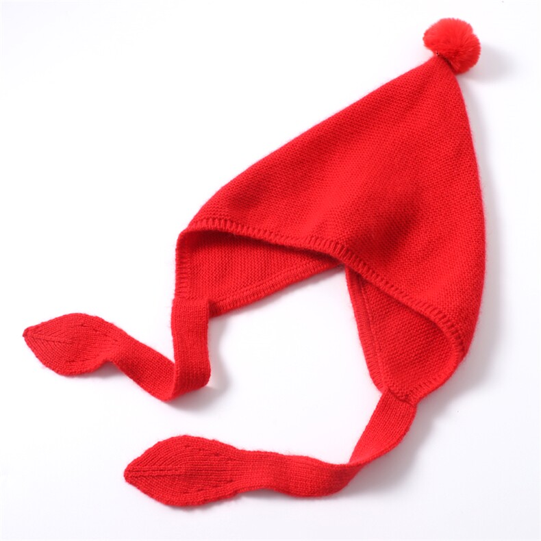 儿童百搭简约时尚毛球帽子，帽子，九月九羊绒