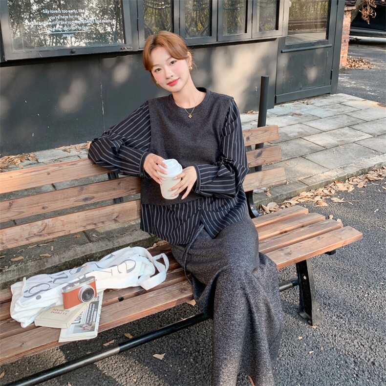 套装+条纹衬衫两件套103-F0105-P165-K268,女装套装/套裙,浙宝103（原192）