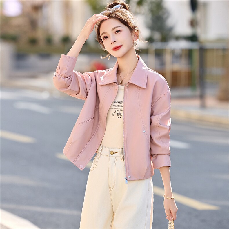 2026年春季新款现货休闲时尚皮衣外套品质女装,女装皮衣,臻衣坊