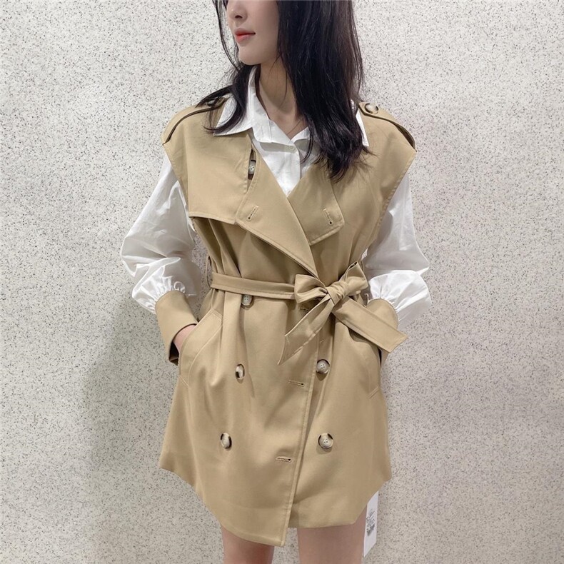 2021秋季新款衬衣马甲两件套韩版S-L现货，女装马夹，Jarmore隽末