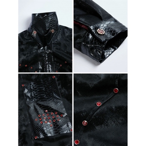 网图 黑红伯爵双面穿座山雕加绒加厚仿貂毛棉服外套mj1110-p218图片