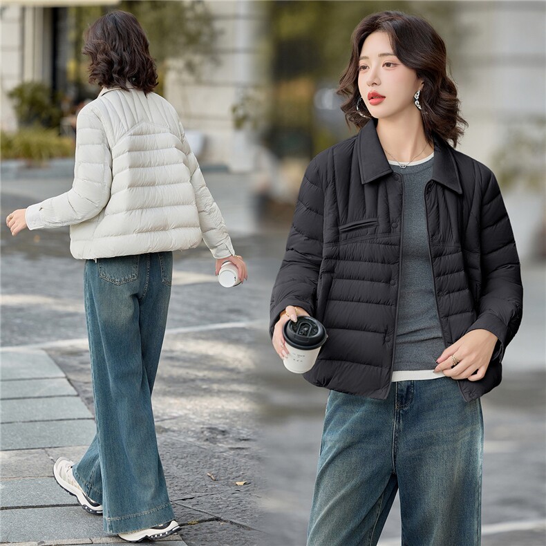 现货轻薄羽绒服女短款2025冬季小个子韩范轻便保暖洋气外套,女装羽绒服,仟媚宠